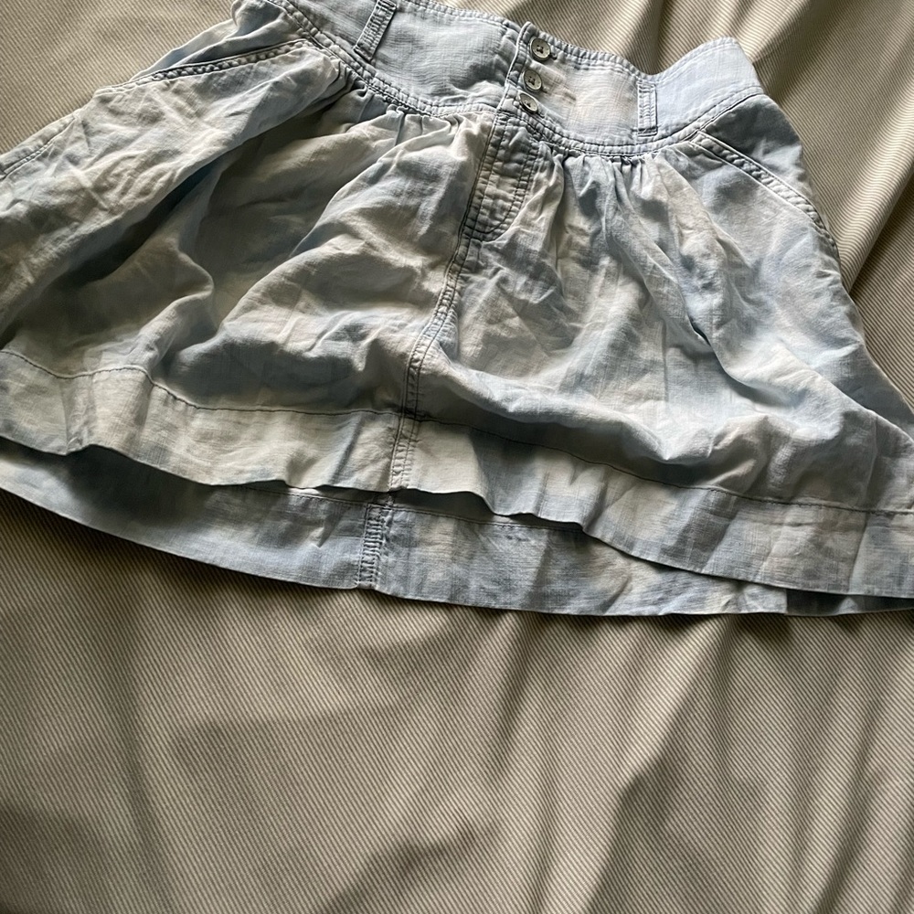 Tiedye light wash jean skirt AEO